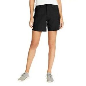 NWT Eddie Bauer Ladies' Cargo Trail Short Black Size 12